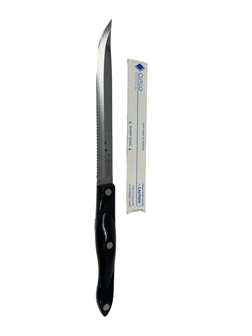 Cutco 1729 KD Serrated Carver Knife Brown Swirl Composite Handle